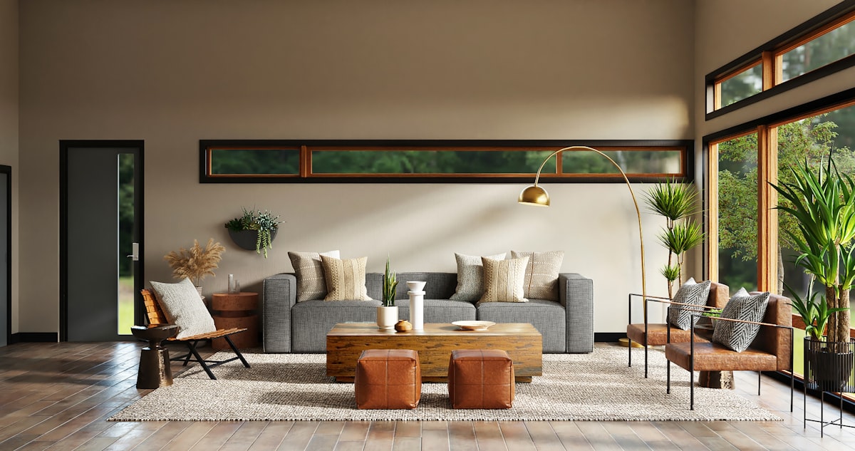 Completed modern interior design